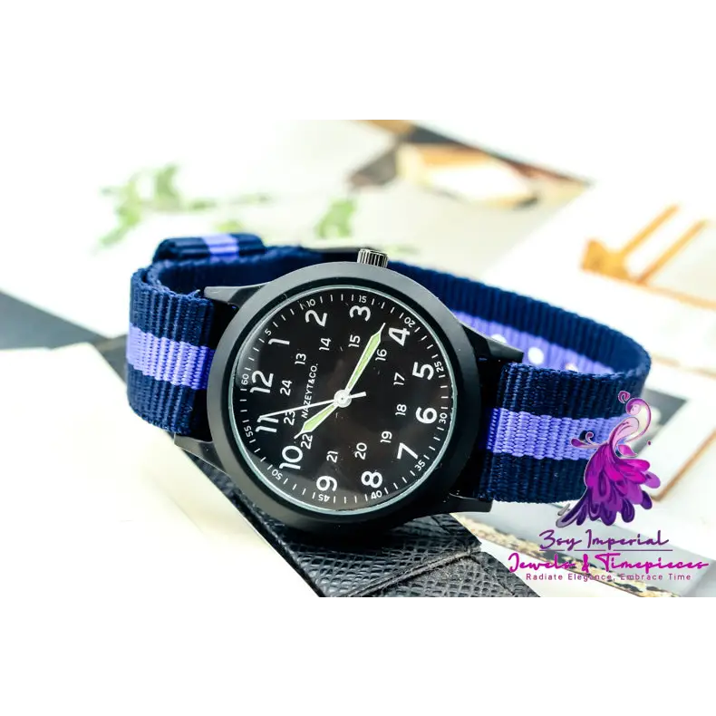 Fashion Luminous Nylon Men’s Outdoor Watch