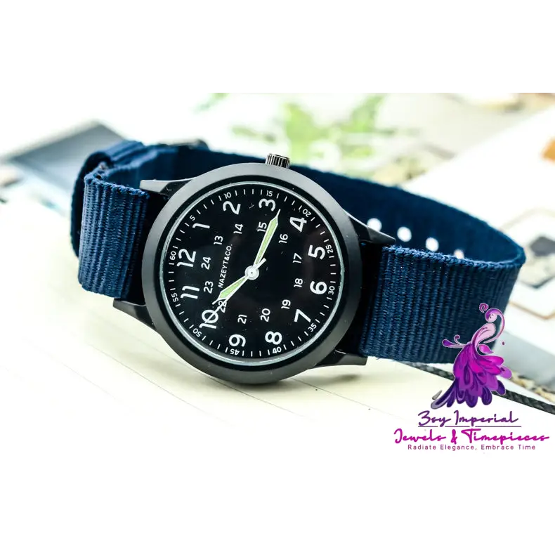 Fashion Luminous Nylon Men’s Outdoor Watch