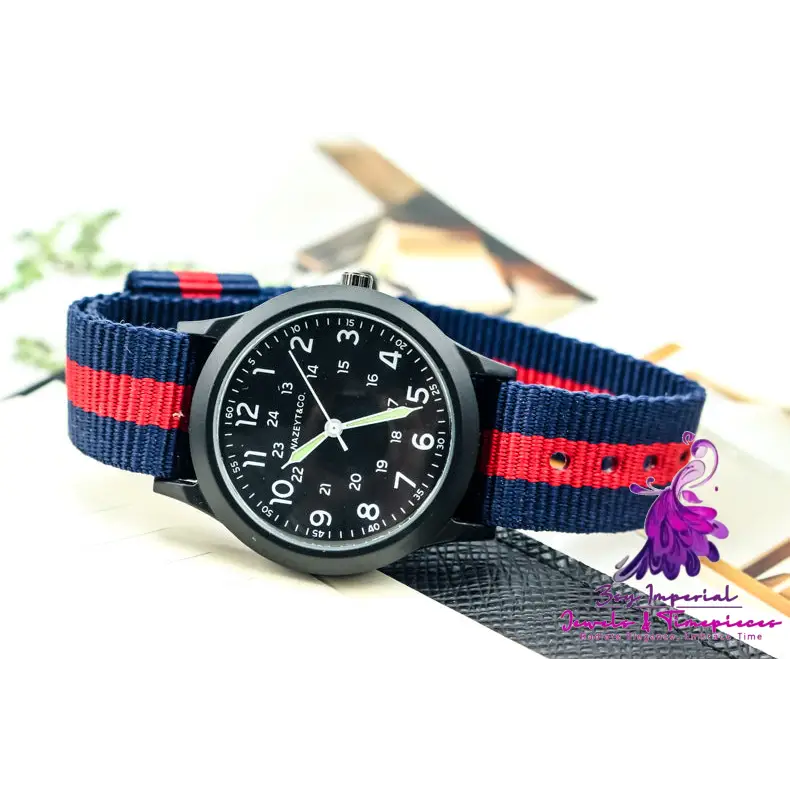 Fashion Luminous Nylon Men’s Outdoor Watch