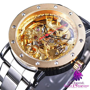 Hollow Out See Through Mechanical Fashion Watch