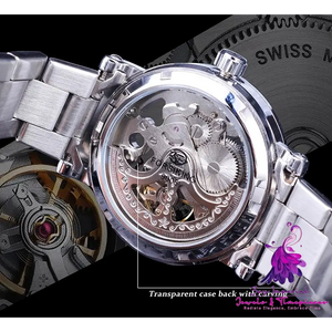 Hollow Out See Through Mechanical Fashion Watch