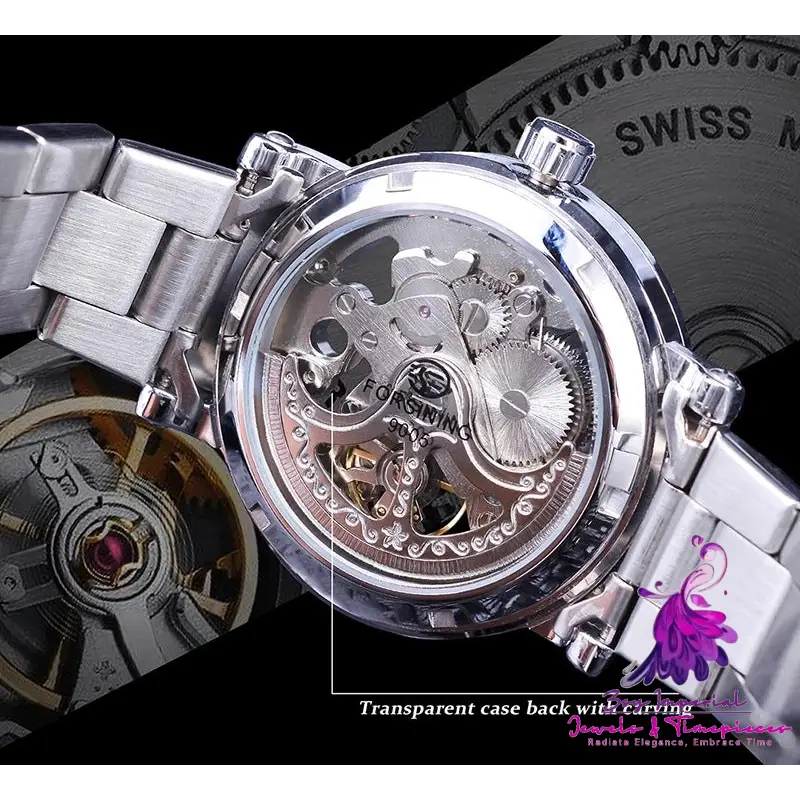 Hollow Out See Through Mechanical Fashion Watch