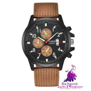 Fashion Nylon Band Military Men’s Sports Watch