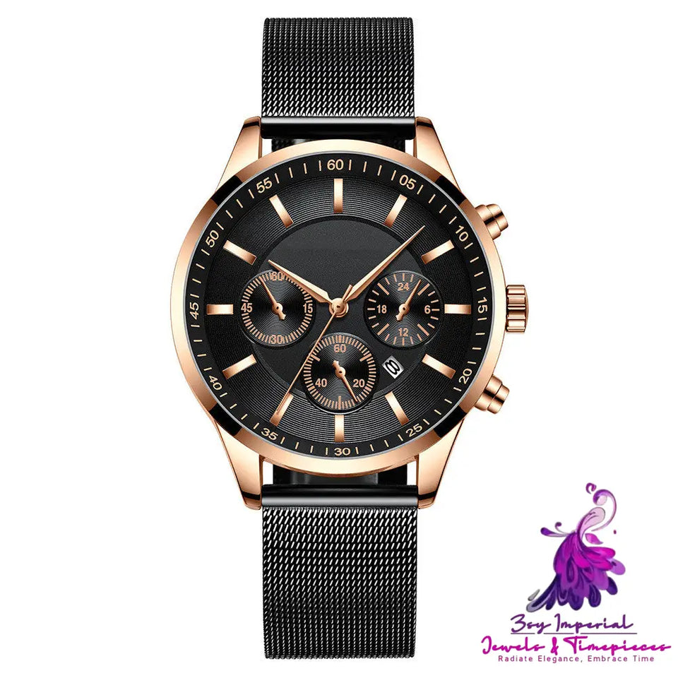 Mesh Strap Waterproof Watch