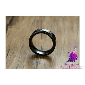 Black and White Check Rotating Ring