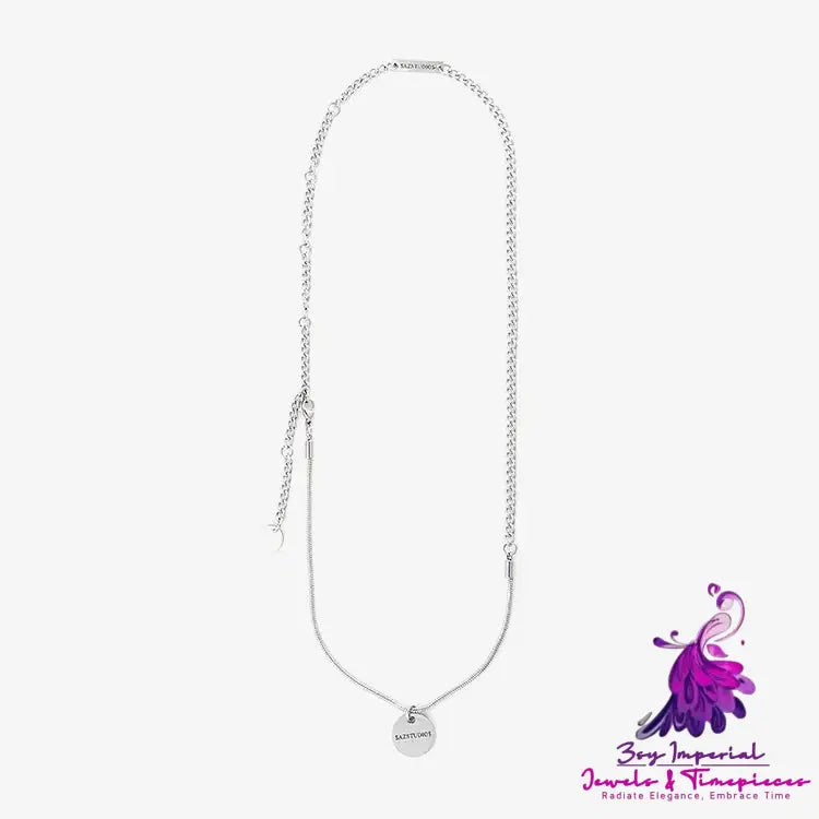 Xiaoyuan Brand Steel Neutral Minimalist Necklace