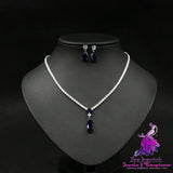 Zircon Necklace Set Minimalist Style