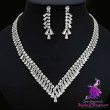 Zircon Necklace Earring Set