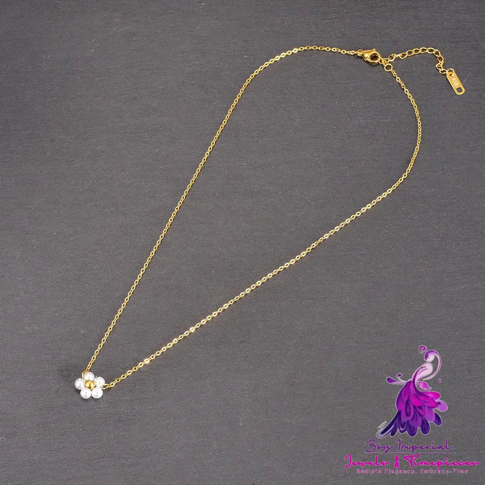 Fashion Pearl Flower Necklace