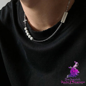 Reflective Pearl Patchwork Fashionable Necklace