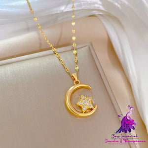 Star Moon Wedding Necklace for Women