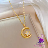 Star Moon Wedding Necklace for Women