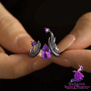 Night Elf Magic Ring Purple Gem