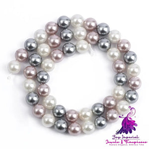 Water Shell Pearl Handmade Diy Necklace Bracelet Round Beads