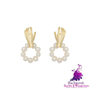 Pearl Pendant Earrings