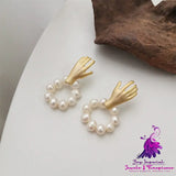 Pearl Pendant Earrings