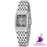 Shell Face Square Diamond Quartz Watch