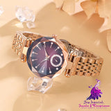 Fashion Cut Steel Band Quartz Watch