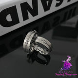 Simple Hip Hop Titanium Steel Ring