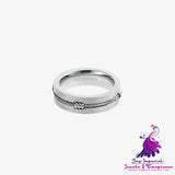 Simple Hip Hop Titanium Steel Ring