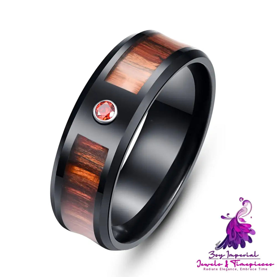 Fashion Simple Tungsten Stainless Steel Ring