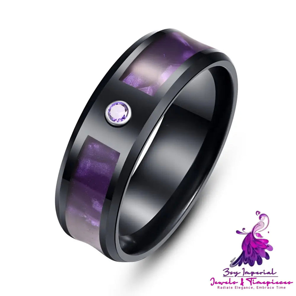 Fashion Simple Tungsten Stainless Steel Ring