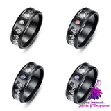 Color Zirconia Stainless Steel Ring