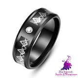 Color Zirconia Stainless Steel Ring