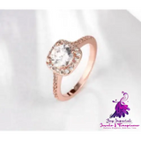 Rose Gold Zircon Diamond Ring