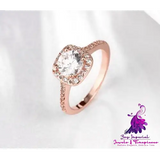 Rose Gold Zircon Diamond Ring