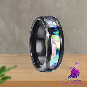 Fashion Shell Black Gold Ring