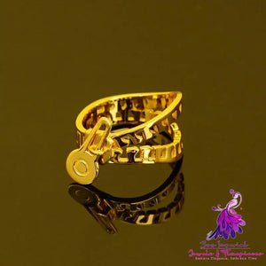 Simple Silver Gold Plated Zipper Ring