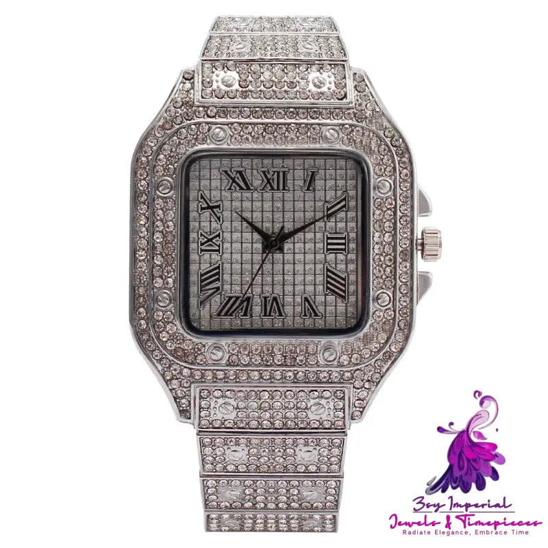 Square Diamond Roman Scale Women’s Watch