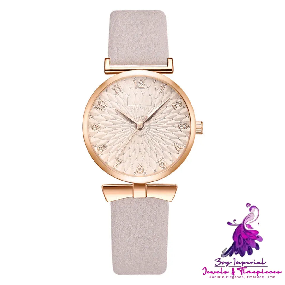 Fashion Women’s Simple Fashion PU Strap Quartz Watch