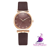 Fashion Women’s Simple Fashion PU Strap Quartz Watch