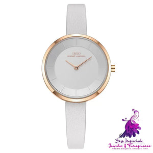 Trendy Thin Waterproof Student Watch for Ladies