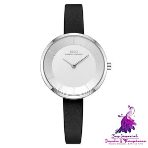 Trendy Thin Waterproof Student Watch for Ladies