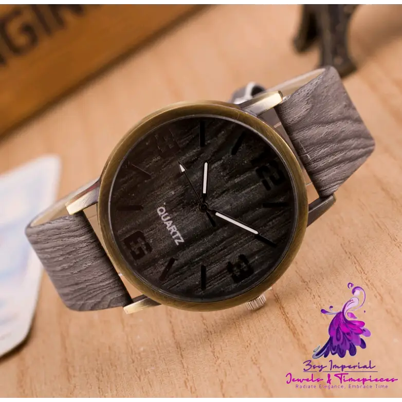 Wood Grain Men And Women Watch