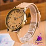 Wood Grain Men And Women Watch