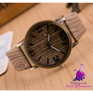 Wood Grain Men And Women Watch