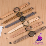 Wood Grain Men And Women Watch