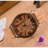 Wood Grain Men And Women Watch