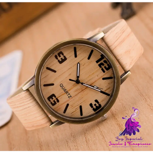 Wood Grain Men And Women Watch