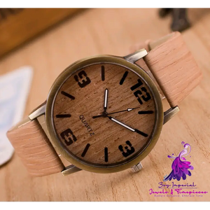 Wood Grain Men And Women Watch