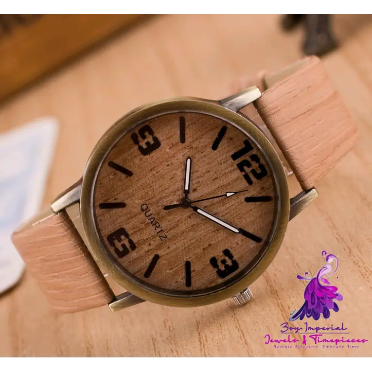 Wood Grain Men And Women Watch