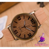 Wood Grain Men And Women Watch