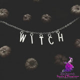 Fashion Simple Gothic Halloween Text Necklace