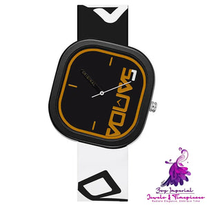 New Silicone Square Fashion Trend Waterproof Watch for Men