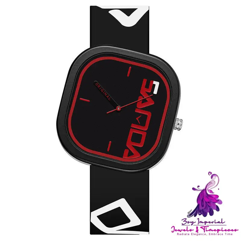 New Silicone Square Fashion Trend Waterproof Watch for Men