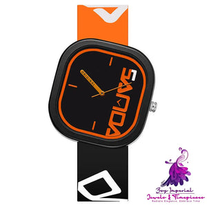 New Silicone Square Fashion Trend Waterproof Watch for Men